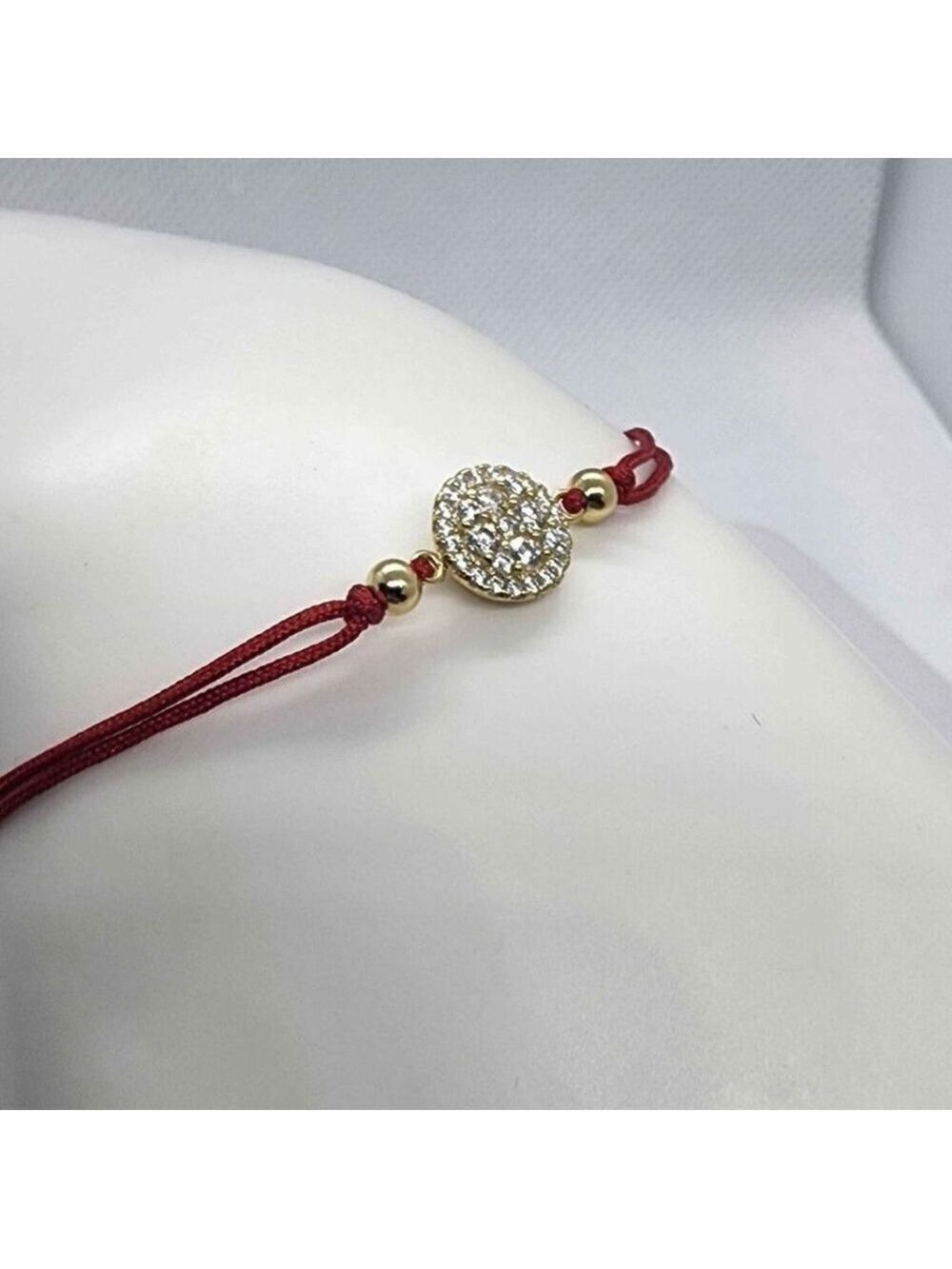 Elegant Round Charm Bracelet – Sterling Silver 925, Adjustable Fit